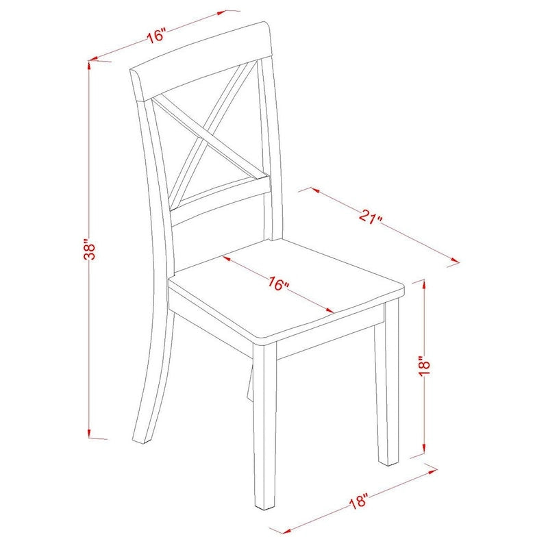 Ensemble de salle à manger 7 pièces comprenant une table de cuisine ovale avec rallonge papillon et 6 chaises de salle à manger, chêne
