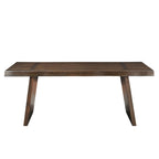 Table à manger Riley en bois massif avec double pied central
