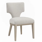 Chaise d'appoint ivoire et champagne (lot de 2)