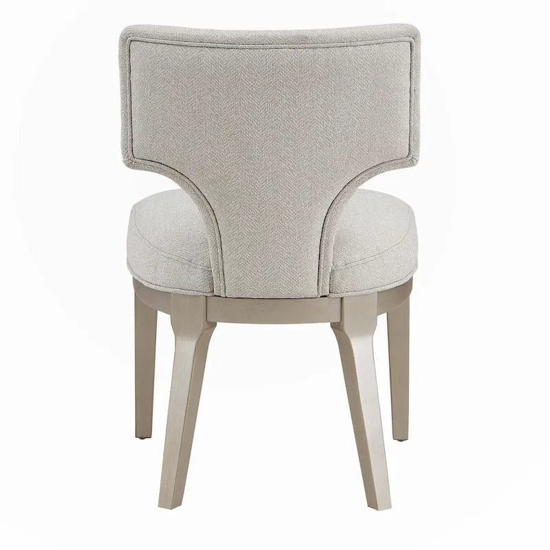 Chaise d'appoint ivoire et champagne (lot de 2)